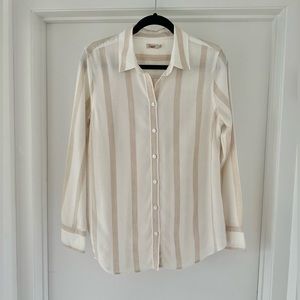 Faherty Malibu Linen Shirt in Vallerta Stripe